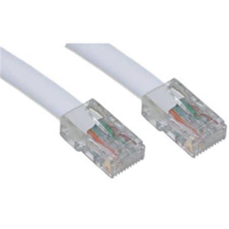 Cable Wholesale Cat6 White Ethernet Patch Cable- Bootless- 5 foot 10X8-19105